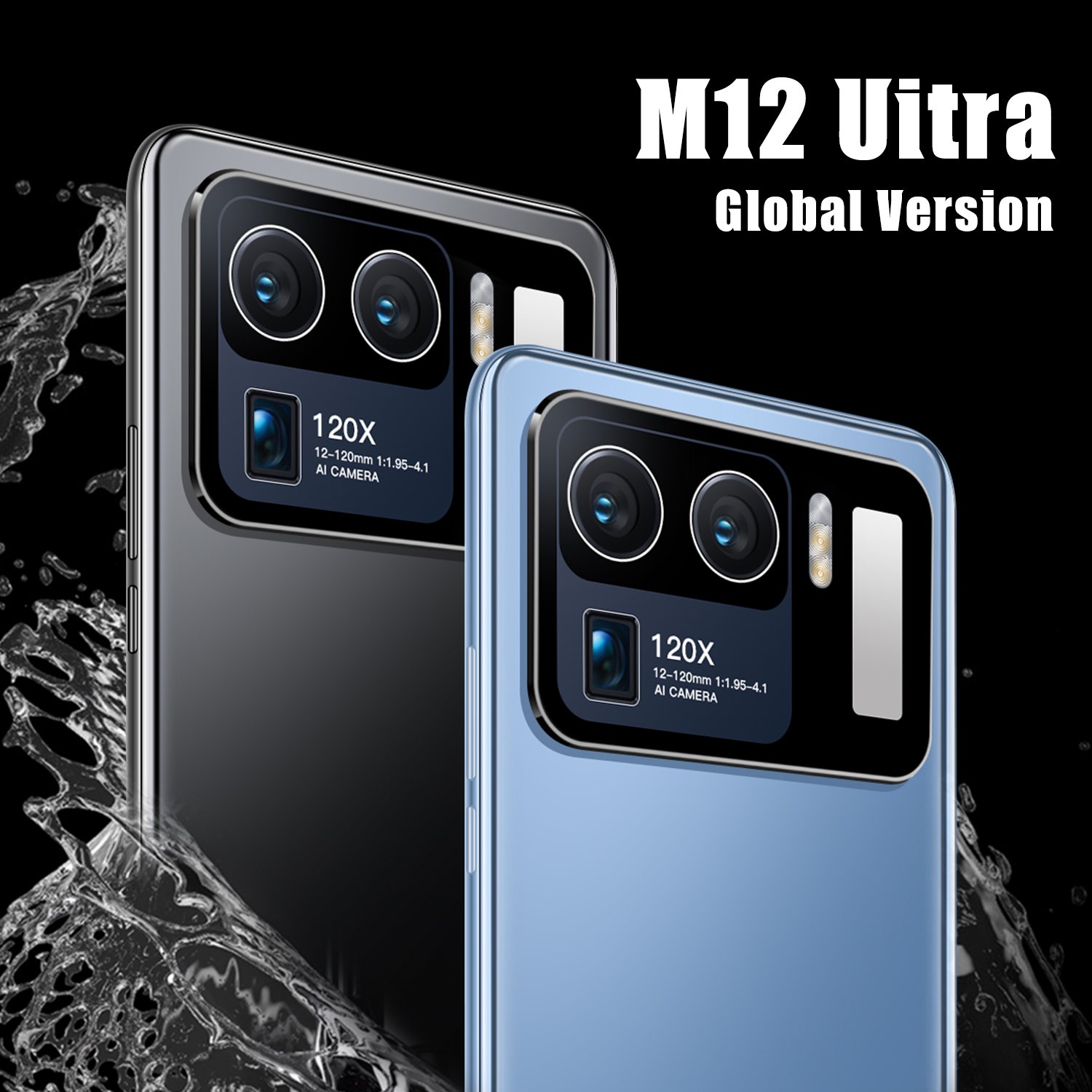 Hot Selling 6.38inch M12 Ultra 12GB+512GB cell phones deal 3g&4g smartphone usd mobile phone